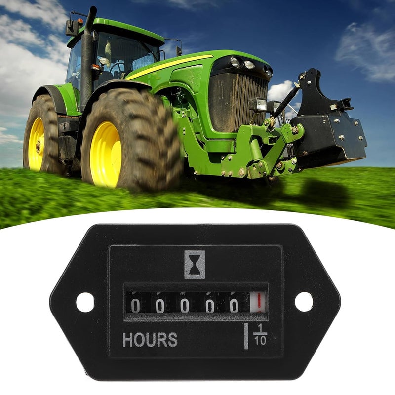 Car Engine Hour Time Gauge, Mechanical Maintenance Hour Meter DC10 to 80V for Engine Generator Boat Motorcross Motor Truck Tractor - Image 4
