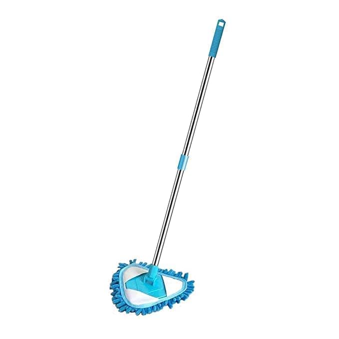 ConvertKitchen Microfiber Triangle Shape Mop Telescopic Handle Flexible Fan mop and Easy Cleaning Home Set of 1 - Image 3