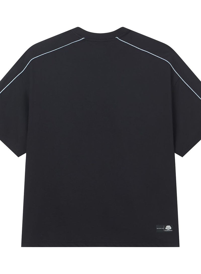 GIORDANO Men Relaxed Mario Time Contrast Piping Tee - Image 4