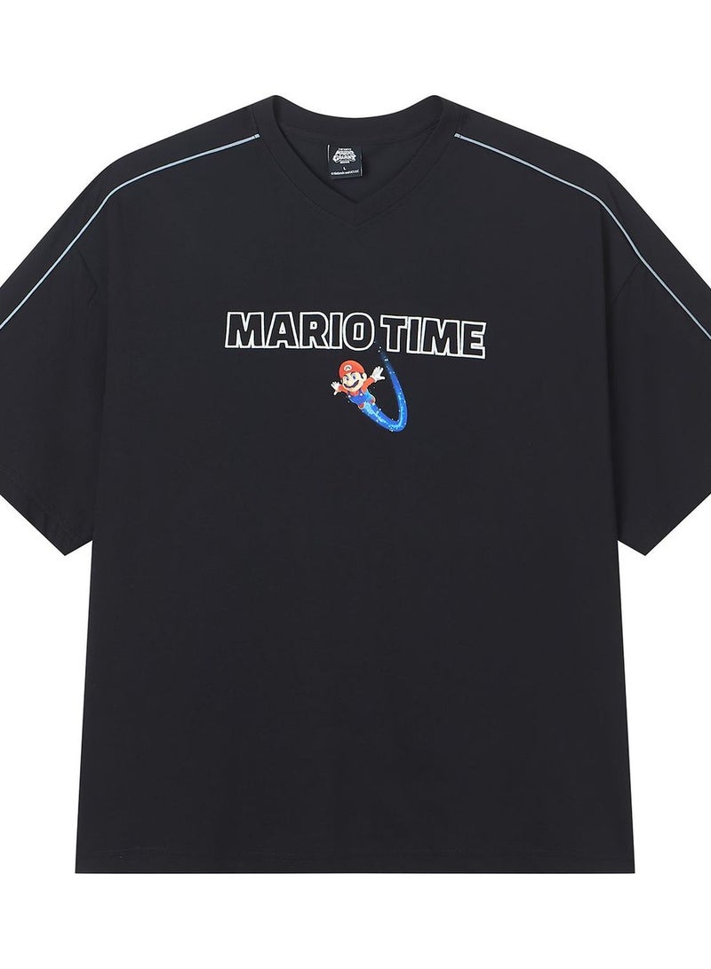GIORDANO Men Relaxed Mario Time Contrast Piping Tee - Image 3