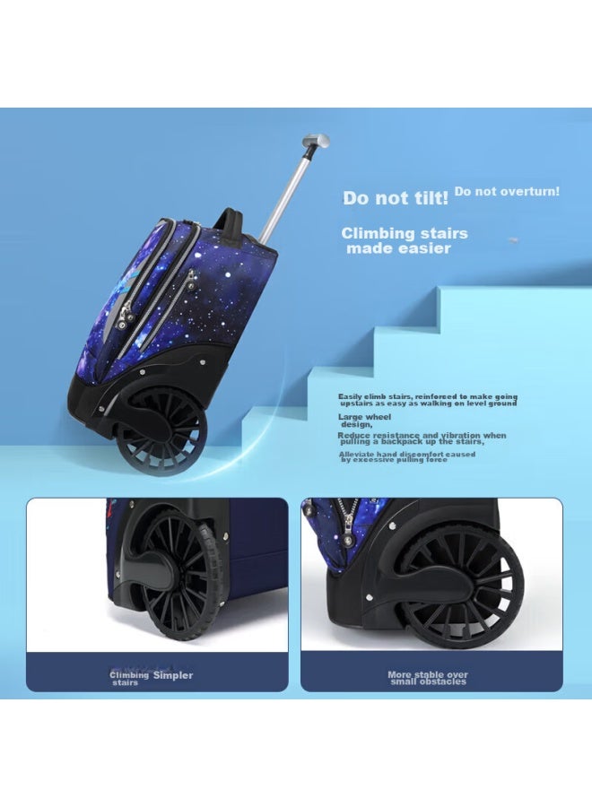 Ninth Castle The Ninth Castle Trolley Backpack For Primary School Students Grades 3-6, Suitable For Boys And Girls, Middle School Students, Large Capacity Children's Schoolbag - Image 2
