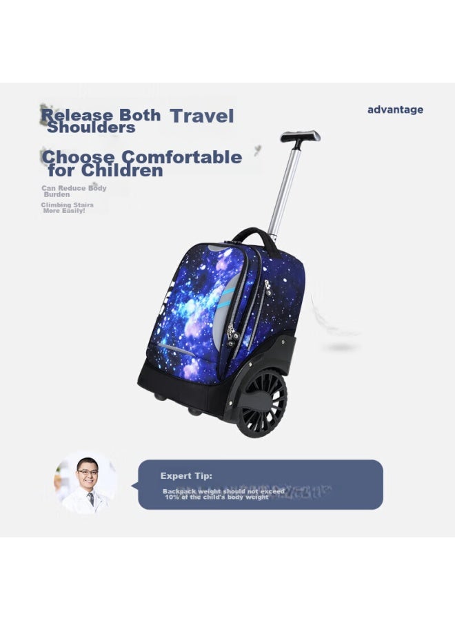 Ninth Castle The Ninth Castle Trolley Backpack For Primary School Students Grades 3-6, Suitable For Boys And Girls, Middle School Students, Large Capacity Children's Schoolbag - Image 5