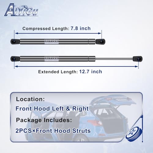 AiYiGu Front Hood Struts Shocks Lift Supports Gas Springs 4182 Compatible with Nissan 2004-2012 Titan, 2005-2013 Armada, 2004 Pathfinder, Replacement SG425003 Set of 2 PCS - Image 2