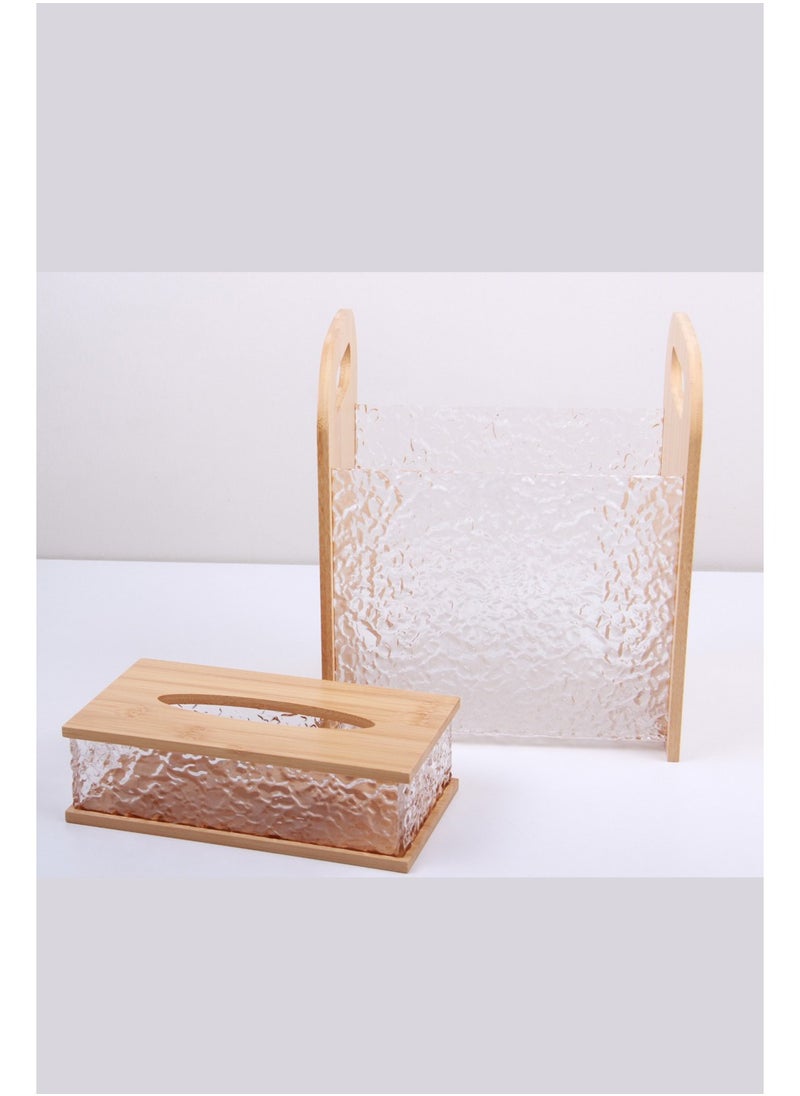 Generic - A modern design wastebasket and tissue holder box set - Image 1
