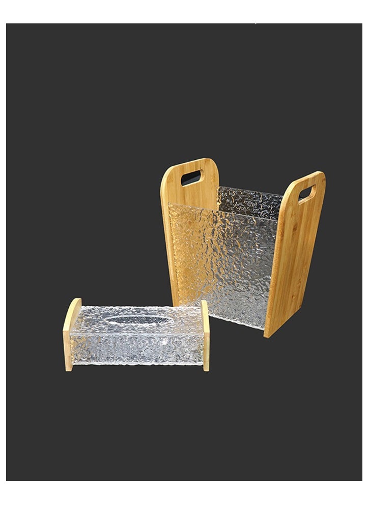 Generic - A modern design wastebasket and tissue holder box set - Image 1