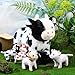 Hollowfly 5 Pcs Cow Stuffed Animals Set Mommy Cow and 4 Baby Plushies with Magnets 98 Inch Plush Animals Toy Gifts for Kids Birthday Party Favors Farm Decorations Party Christmas - Image 2