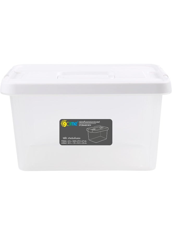Orchid Superlock Multipurpose Storage Box With Handles Capacity 8.5 Liters Plastic Storage Container With Lid Bpa Free Storage Organizer Box 6642  - Image 1