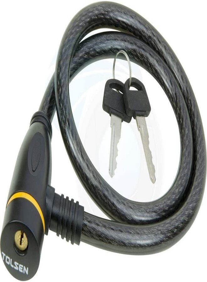 تولسين Tolsen Cycling Cable Anti-Theft Bike Bicycle Scooter Safety Lock with 2 Keys - Image 3