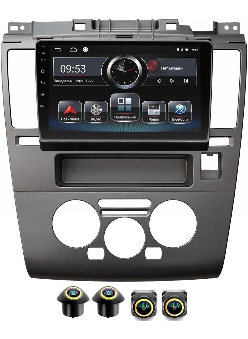 SHEZA STAR Android Car Stereo for Nissan Tiida 2005-2013 4GB RAM 64GB ROM Support Carplay, M-Link Wi-Fi BT, Radio GPS, 9 Inch IPS.QLED, Screen with 360D Camera Included - Image 1