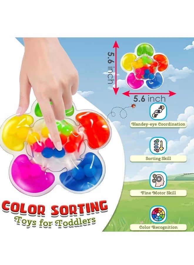YJ Colour Sorting Toys for Toddlers 3 to 6 Year Old, Toddler Sensory Fidget Toys for Autism Fine Motor Skills Toys Age 3 4 5 Boys Color Match Toys Gifts for Boys Montessori Toys for 1 2 3 Year Olds - Image 2