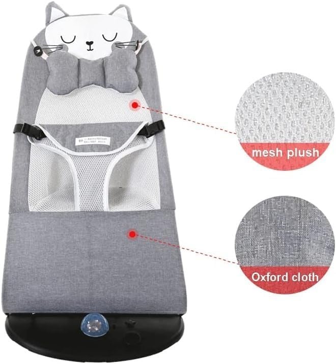 Riveira Baby Rocking Bed Chair, Pet Rocking Chair, with headrest, Four-Speed Mode Adjustable, Light and Music Portable Cat Rocking Chair,33lbs - Image 5