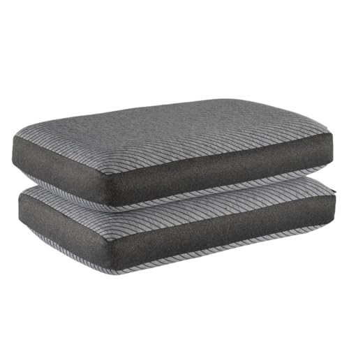Wakefit Memory Foam Pillow | 1 Year Warranty | Orthopedic Pillows for Neck Pain, Pillow Memory Foam, Memory Pillow for Sleeping (23 x 15 x 4 inch, Set of 2 - Light Grey, Medium - Regular) - Image 1