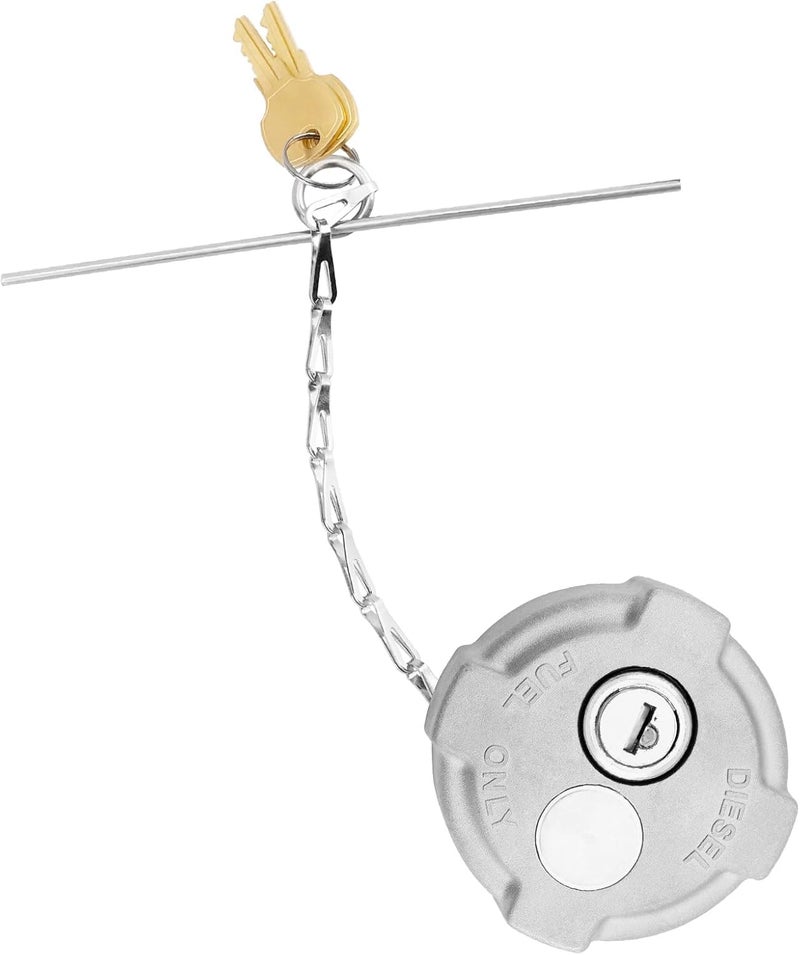 2 14 Locking Diesel Fuel Cap Compatible with Reefer Trailer International MD Semi Trucks Ford 650750 Replace FTAC02 FTAN04 FTAN616 FTAN73 With Rubber Seal Ring Safety Chain and 2 Keys