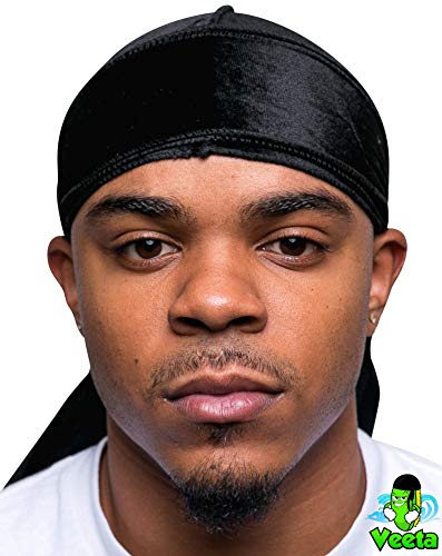 Veeta Superior Velvet Durag - Soft Velvet Durags for Men & Women, Long Double Wide Straps, Silky Durag Liner, Triple Stitched - Image 4