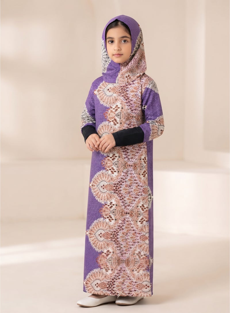 Kids Girls Prayer Esdall  Size 8 Patterned  - Islamic Prayer Dress - Image 3