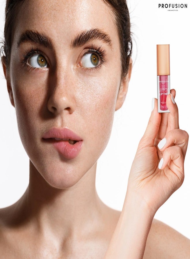 Profusion Cosmetics Pink Slippers Juicy Nourishing Lip Oil Tint, Lightweight and Beautiful Tint Provides Nourishing Hydration and Glossy Finish Without Stickiness, Elegant Look With Professional Beauty Tools - Image 5