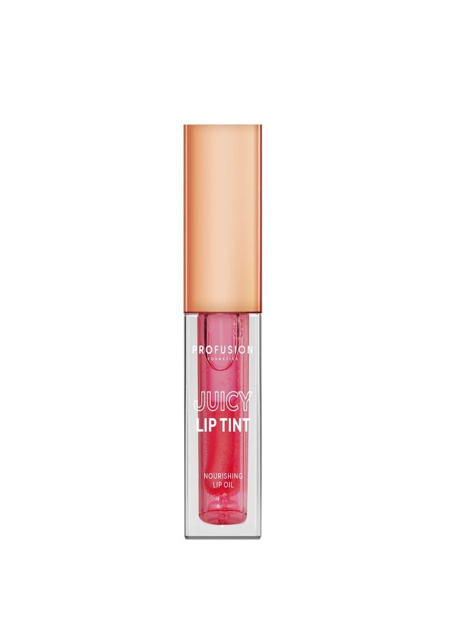 Profusion Cosmetics Pink Slippers Juicy Nourishing Lip Oil Tint, Lightweight and Beautiful Tint Provides Nourishing Hydration and Glossy Finish Without Stickiness, Elegant Look With Professional Beauty Tools - Image 2