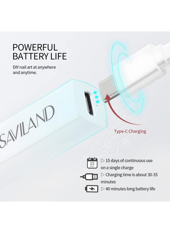 Saviland - SAVILAND U V Light for Nails: Handheld Gel X Lamp for Gel Nails Flash Cure Lamp for Gel Nails LED Nail Lamp Portable Mini Nail Dryer Gel Polish Nail Glue Gel USB Flashlight Home DIY Manicure Nail Art - Image 1