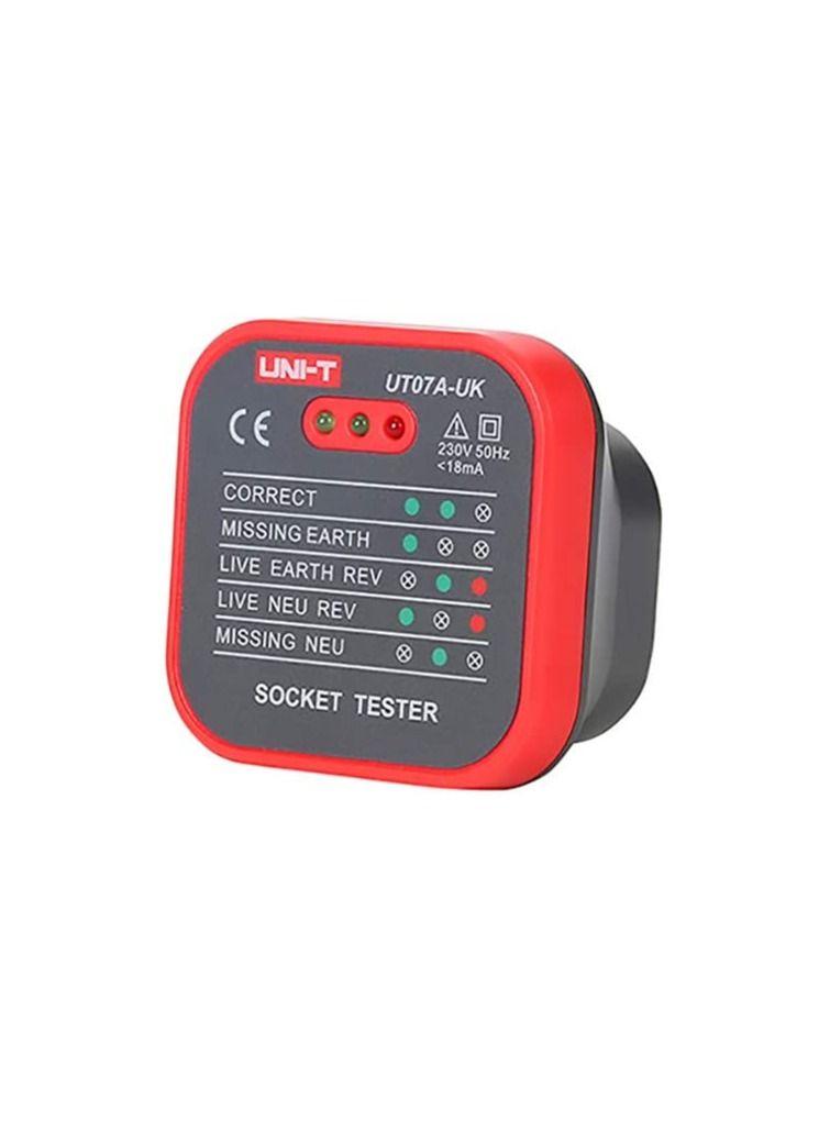 يوني تي UNI-T UT07A ، جهاز اختبار المقبس 230VAC  - Image 2
