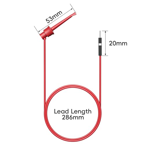 Goupchn Test Hook Clips to Breadboard Male Jumper Wires Soft Flexible Silicone Test Leads for Electrical Testing - Image 2