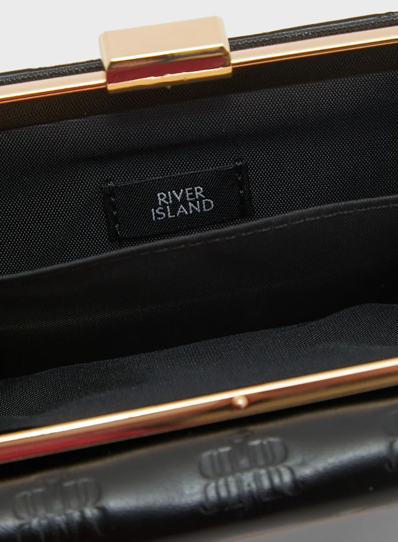 RIVER ISLAND Med Rir Embossed Cliptop