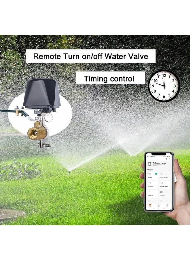 UanTii Wifi Smart Water Valve Gas Valve Tuya Wifi Water Gas Valve Smart Faucet Controller App and Voice Control No Hub Required - Image 3