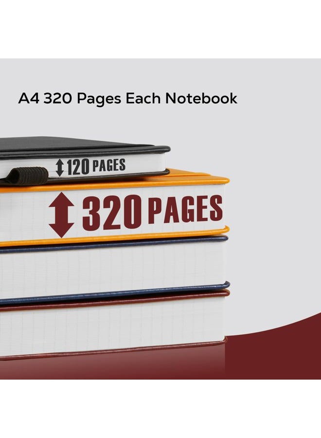 FOCUS DAY 8.5 x 11 Large Journal Notebook Notepad for Women Men Writing, 320 Pages Hardcover Leather Bound Notebook journal college ruled, 100Gsm Lined Paper, Burgundy - Image 3