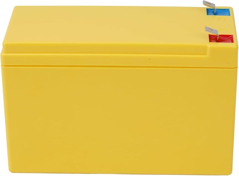 حامل صندوق بطارية ABS أصفر 12 فولت 7 أمبير/ساعة 3x7 فتحة مع شريط نيكل مقاس داخلي وخارجي - Image 3