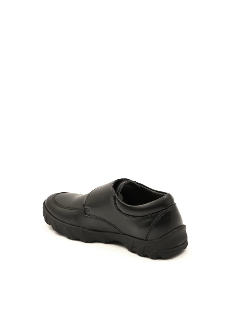 Geoomnii Boys School Shoes – Durable Black Formal Uniform Footwear for Kids | Anti-Slip Sole, Cushioned Insole, Easy Closure | Ideal for Daily Use & School Activities