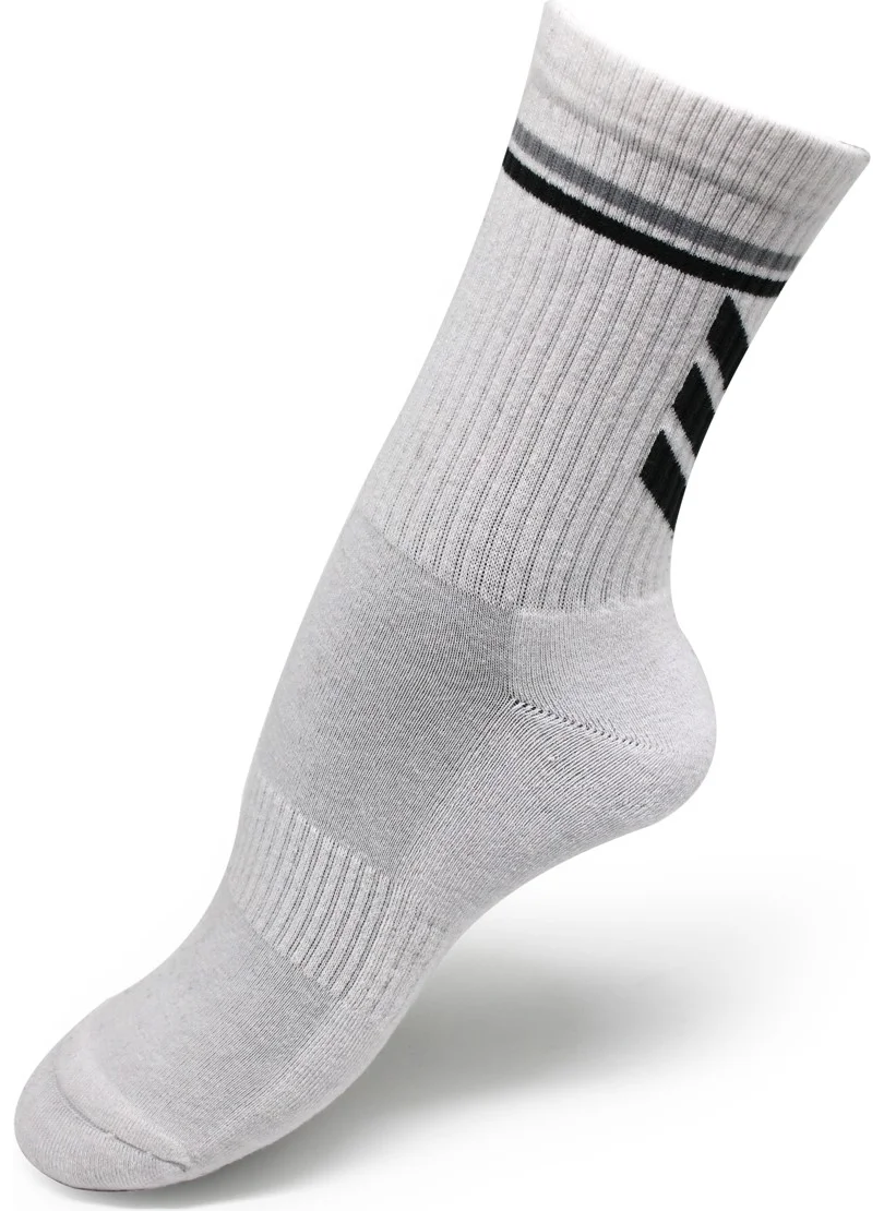 دايكو White Color Patterned Towel Sole Sports Socks