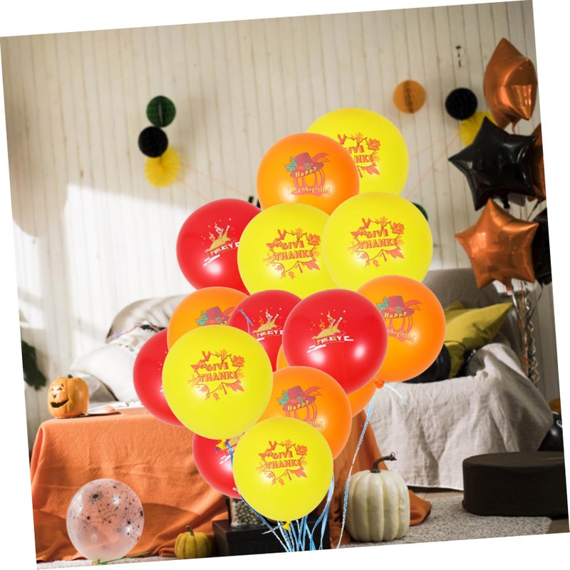Thanksgiving Balloons 30pcs Fall Decorations with Turkey Pumpkin Maple Leaf Designs - Image 5