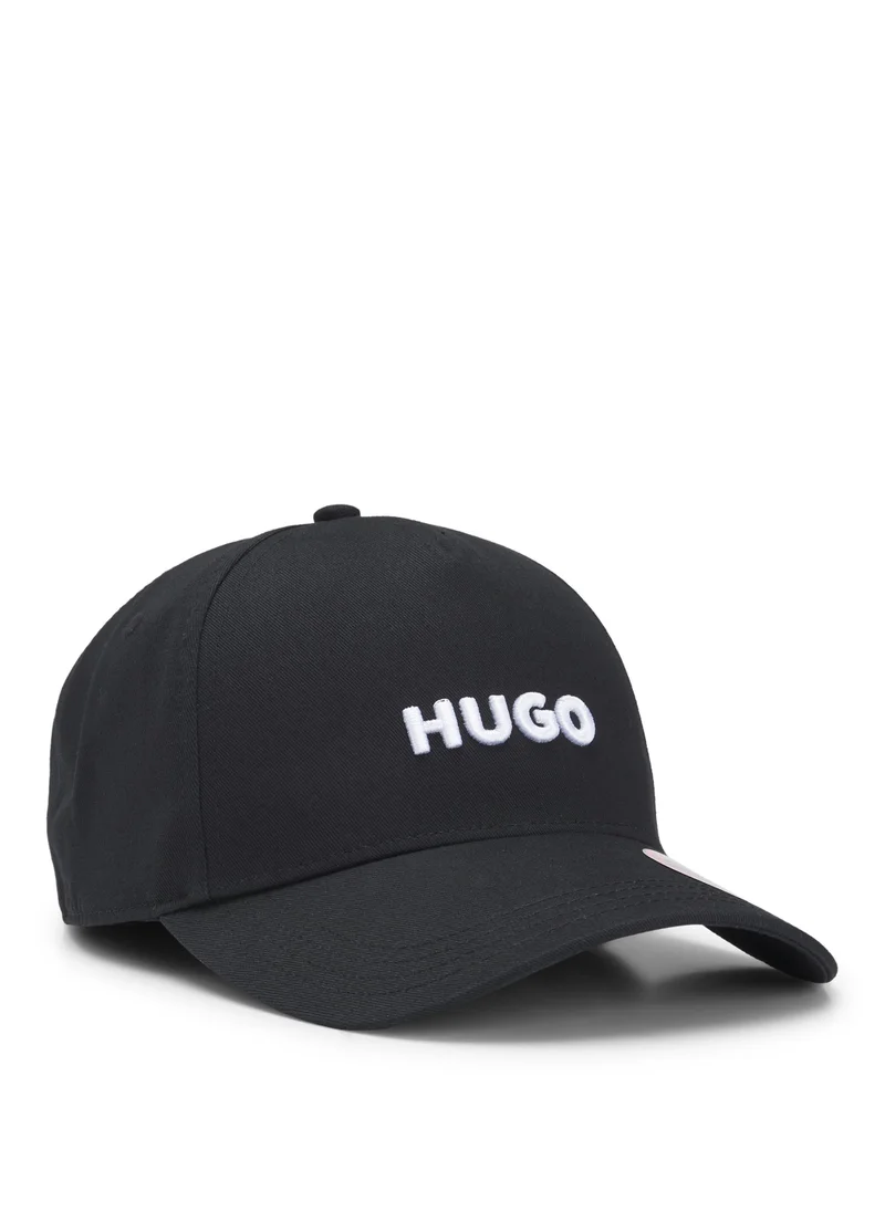 HUGO Cotton-twill cap with logo on front and visor