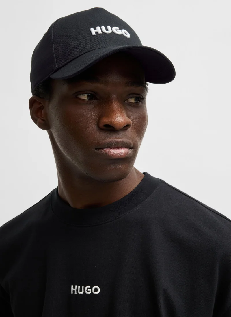 هوجو Cotton-twill cap with logo on front and visor