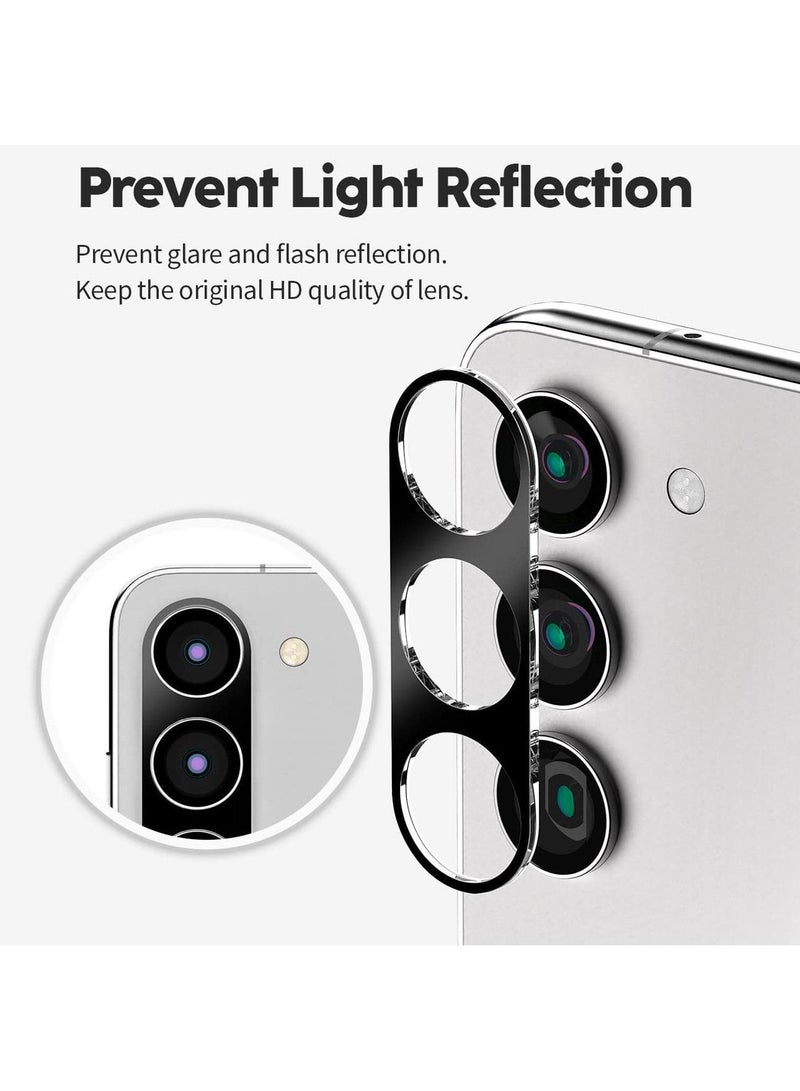 CATANES حزمة 4 لواقي شاشة سامسونج جالكسي S23 2 قطع + واقي عدسة 2 قطع زجاج مقسى HD حساس للمس يدعم بصمة الإصبع وقلم S مقاوم للخدوش تغطية كاملة - Image 3