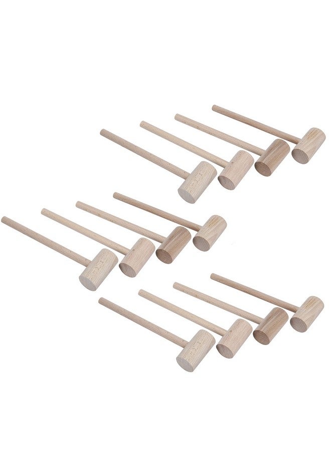 Mihey 12 Pack Wooden Crab or Lobster Mallets Seafood Hammers, Natural Beechwood - Image 1