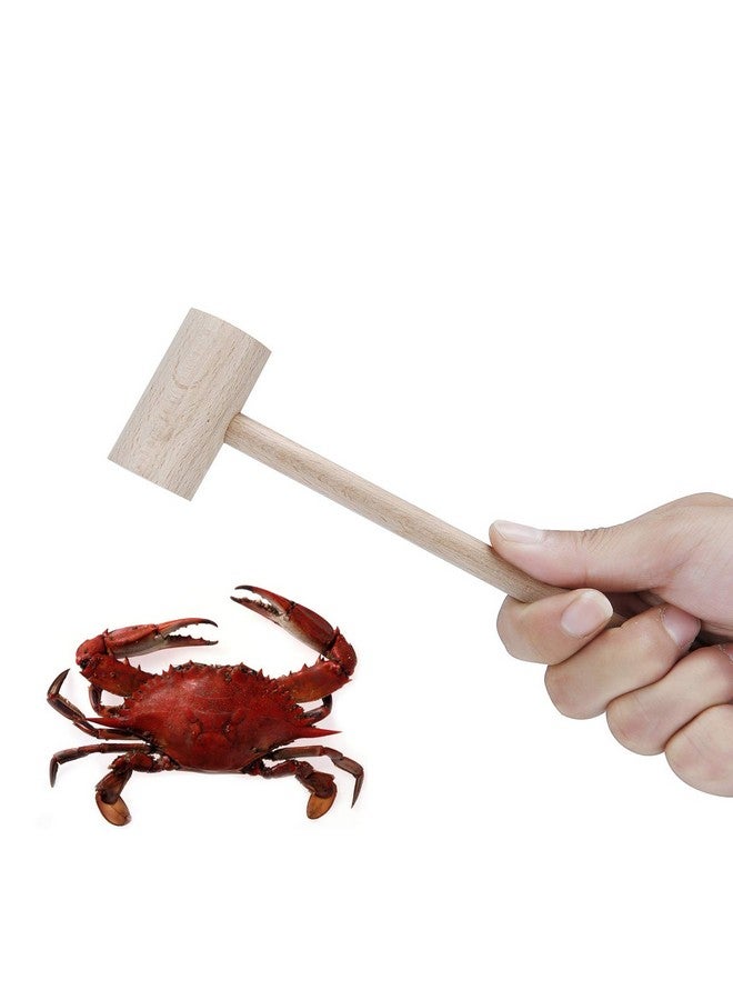 Mihey 12 Pack Wooden Crab or Lobster Mallets Seafood Hammers, Natural Beechwood - Image 4