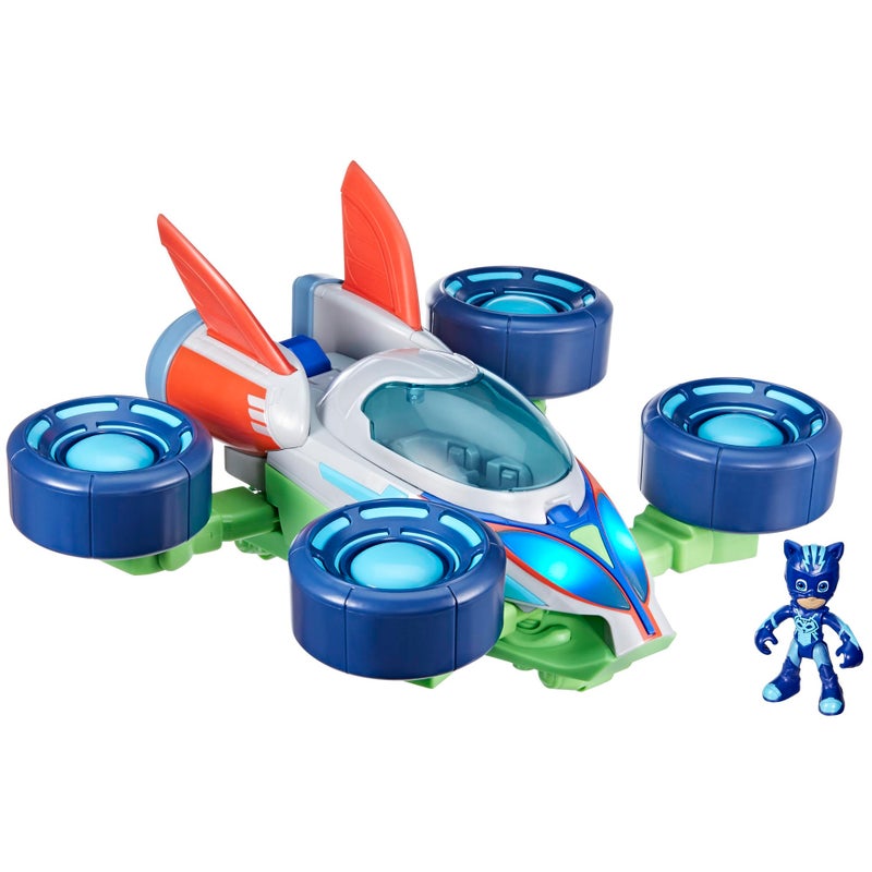 PJMASKS سيارة تحويل PJ Masks Power Heroes PJ Explorider مع 3 أوضاع وأضواء وأصوات ألعاب للأولاد والبنات من 3 سنوات وما فوق ألعاب رياض الأطفال - Image 3