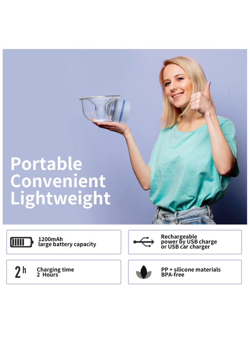 RUKYU Wearable Breast Pump Hands Free - Electric Portable Wireless Breast Pumps, 3 Modes & 9 Levels Breastfeeding Milk Pump, Adjustable Painless Strong Suction Memory Function(200ml)  - Image 3