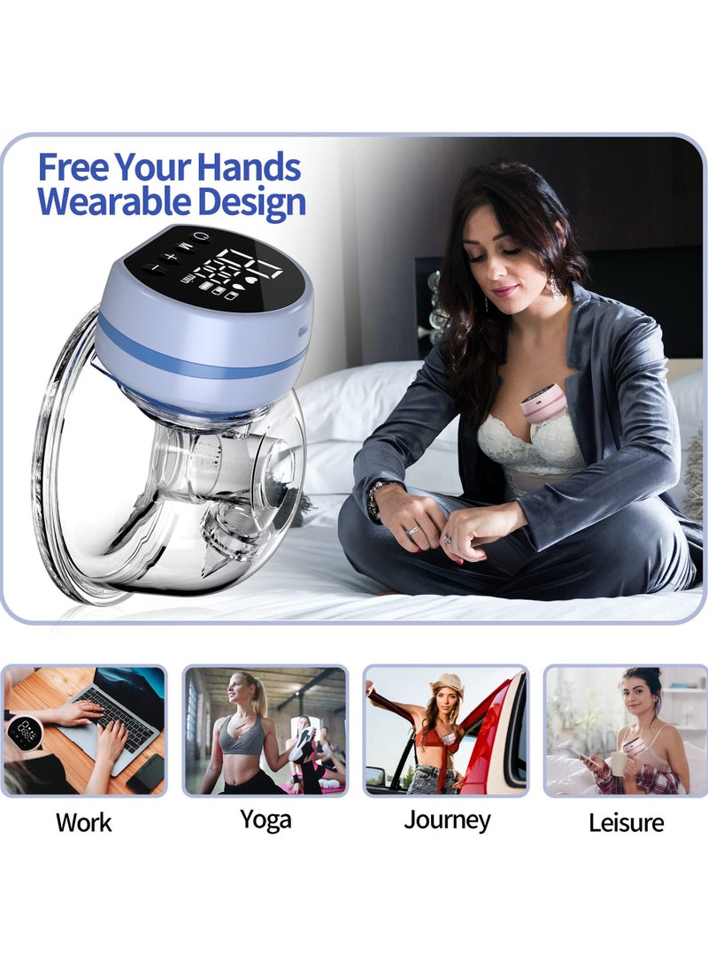 RUKYU Wearable Breast Pump Hands Free - Electric Portable Wireless Breast Pumps, 3 Modes & 9 Levels Breastfeeding Milk Pump, Adjustable Painless Strong Suction Memory Function(200ml)  - Image 5