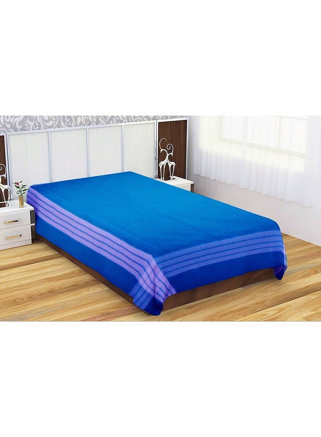 IXORA Erode Chennimalai Cotton Bedsheet for Home/Hospitals Size : 50" X 90" Pack of 2 (Blue) - Image 2