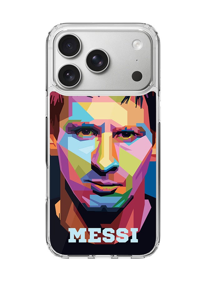 Stylizedd Classic Clear MagSafe Case for iPhone 17 Pro , Hybrid Soft Case Flexible Edges Anti Drop TPU PC Gel Thin Transparent Cover [ Designed for iPhone 17 Pro ] - Poly Messi