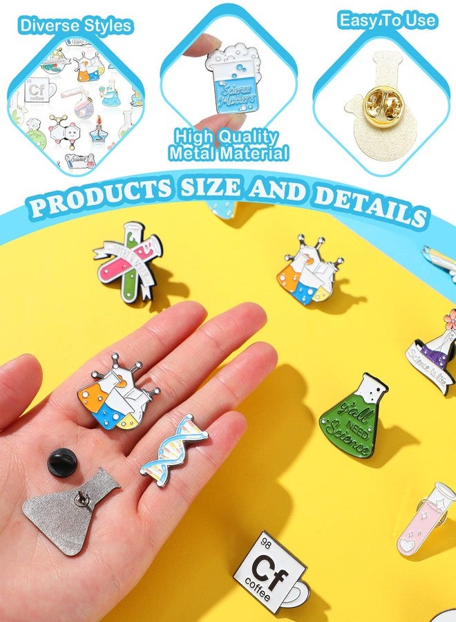 Kajaia 35 Pcs Science Enamel Pins for Badge Science Bulk Kawaii Pins Cartoon Lapel Brooch Pin for Backpacks - Image 2