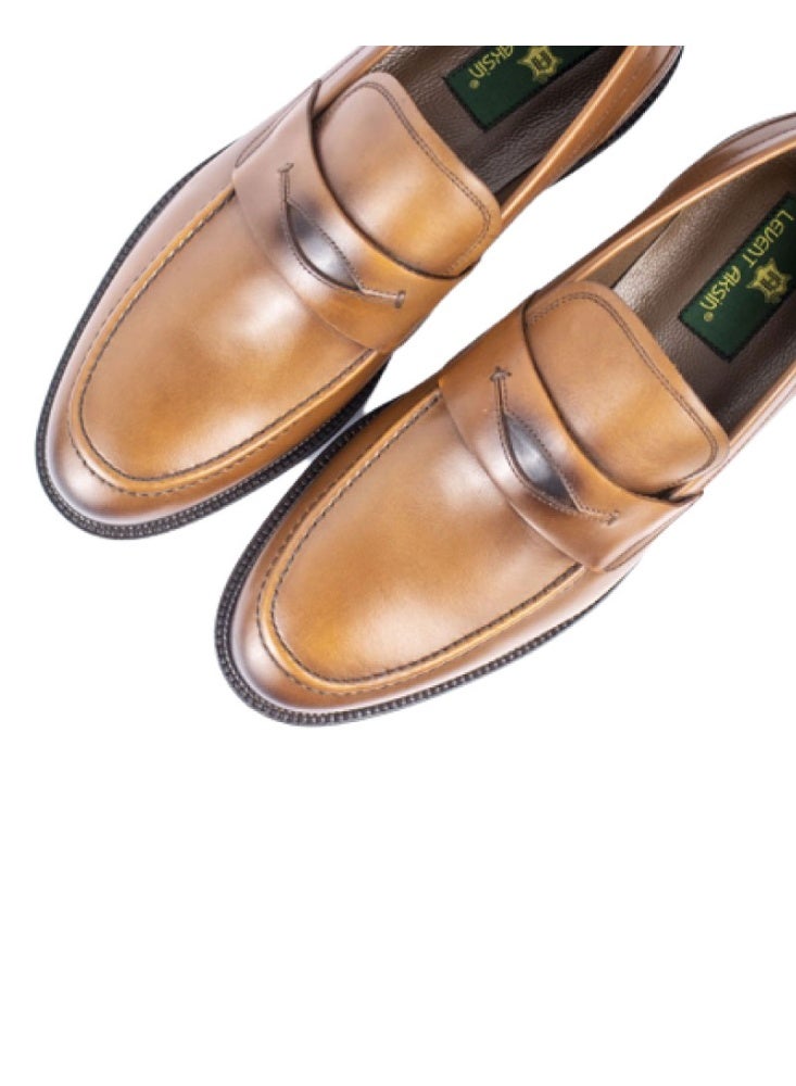 Levent Classic Genuine Leather 
Slip On Shoes - Image 2