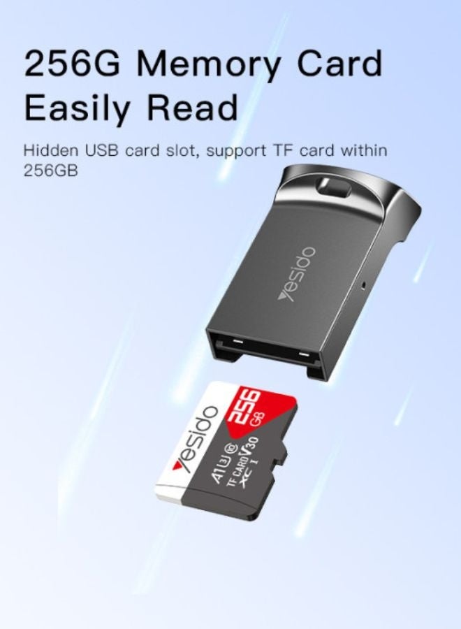 YESIDO GS20 Card Reader – Portable USB to TF & RFID SD Card Reader for PC & Laptop - Image 3