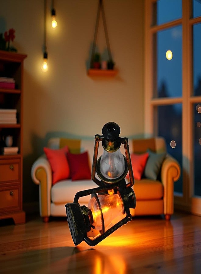 SelHeng Miniature Lamps for Dollhouse, Doll House Miniature Retro Oil Lantern Dollhouse Accessories Scene Ornaments Dollhouse Miniature Scene Model Hurricane Lantern Kerosene Lamp, Decorations - Image 5