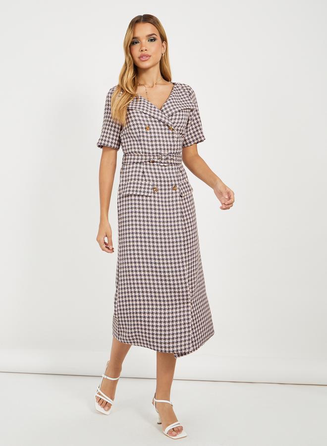 Styli Houndstooth Blazer Dress  - Image 4