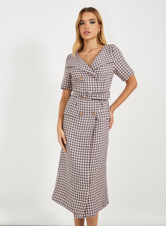 Styli Houndstooth Blazer Dress  - Image 5