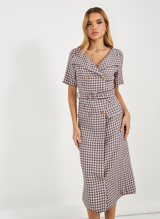 Styli Houndstooth Blazer Dress  - Image 2