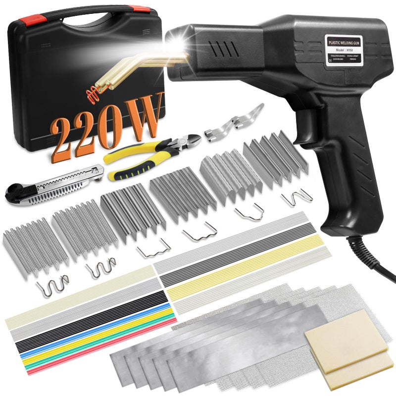 Miotorio 220w Plastic WelderUpgraded 2 in 1 Plastic Welding KitPlastic Repair Kit 1000pcs Hot Staples 92pcs Plastic Welding Rods for Car Bumper Plastic Crack RepairBlack - Image 2