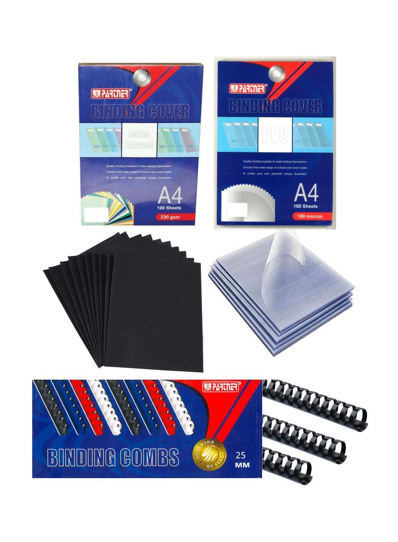 PARTNER Binding Accessories With 25mm Comb Black - Image 1